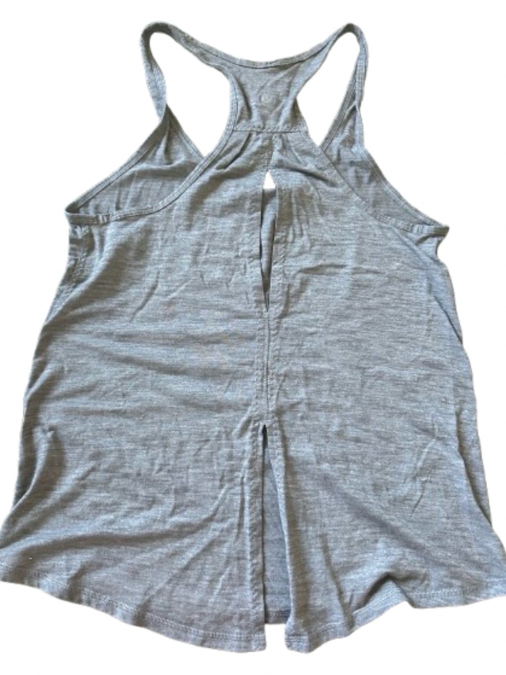 lululemon athletica Light Gray Racerback Tank with Slit Back